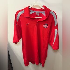 Nike Ohio State Buckeyes Dri-FIT Polo Red Size Medium
